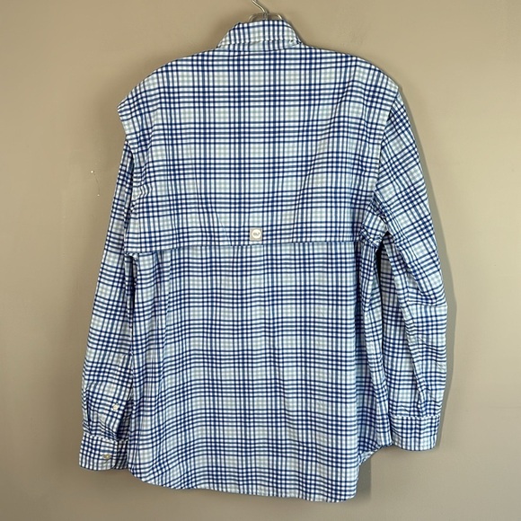 Vineyard Vines Blue And White Plaid Harbor Shirt Size S - Picture 2 of 16